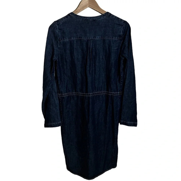Lucky Brand • Tencel Linen Blend Long Sleeve Tie Waist Dress - Picture 2 of 8